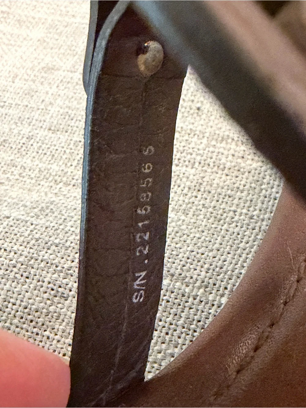 Tory Burch Brown Leather Cutout Logo Thong Sandals Brown size 9